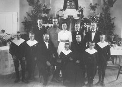 Oskar och Augusta firar sin 25-åriga bröllopsdag i Betelkapellet den 7 juni 1915